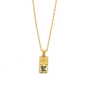 14K Gold Hawaiian Initial L Necklace